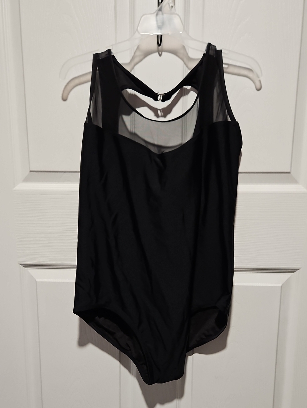 Catalina Black One-Piece Swimsuit with Sheer Mesh Yoke